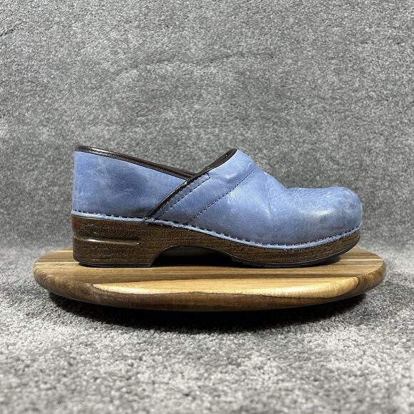 Dansko Shoes - Dansko Professional Women’s Sz 42 Blue Leather Nursing Healthcare Clogs Used